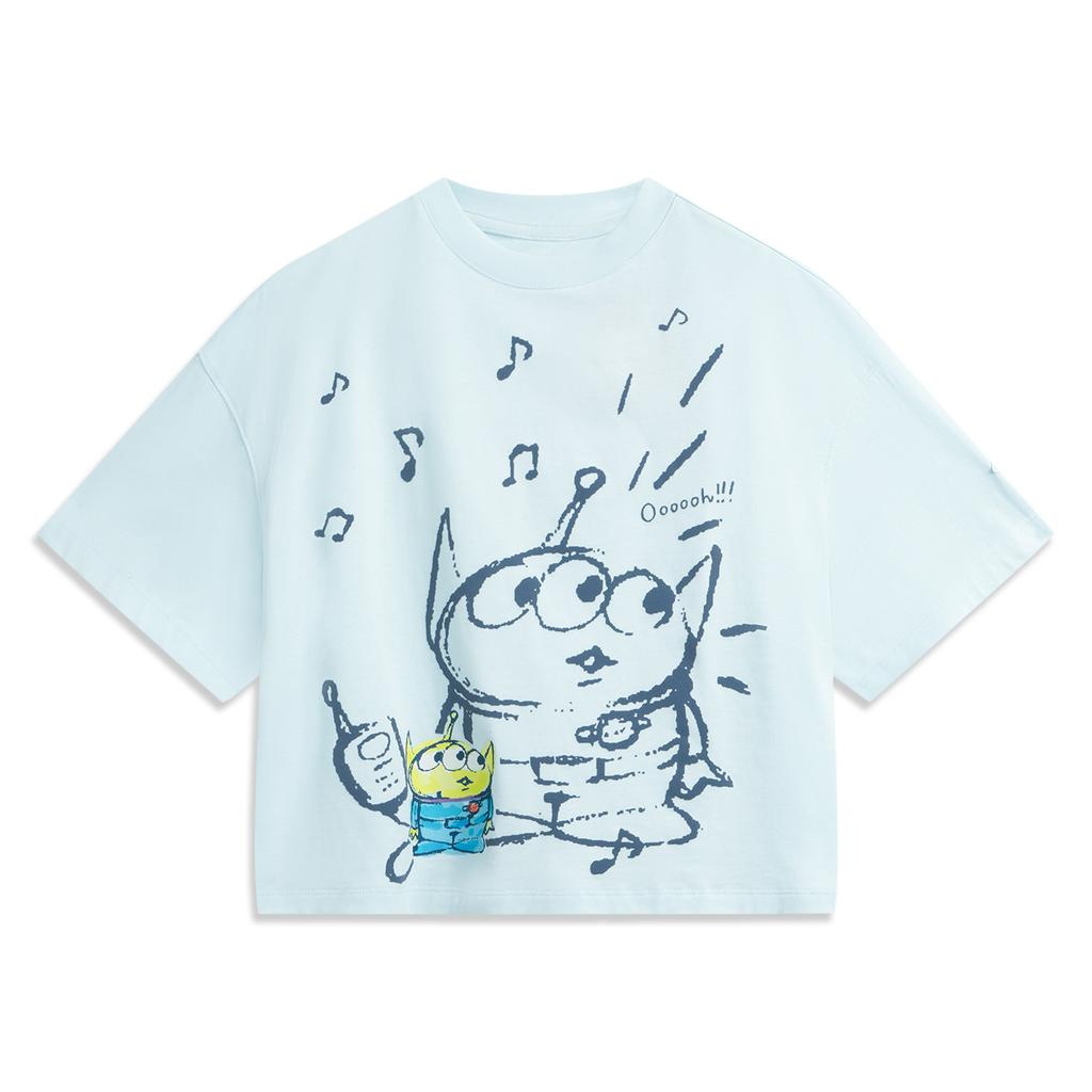 Li Ning X Disney Toy Story Series Graphic American Vintage Casual Fashion Comfortable Breathable Loose Round Neck Short Sleeve T-Shirt AHSV690-2