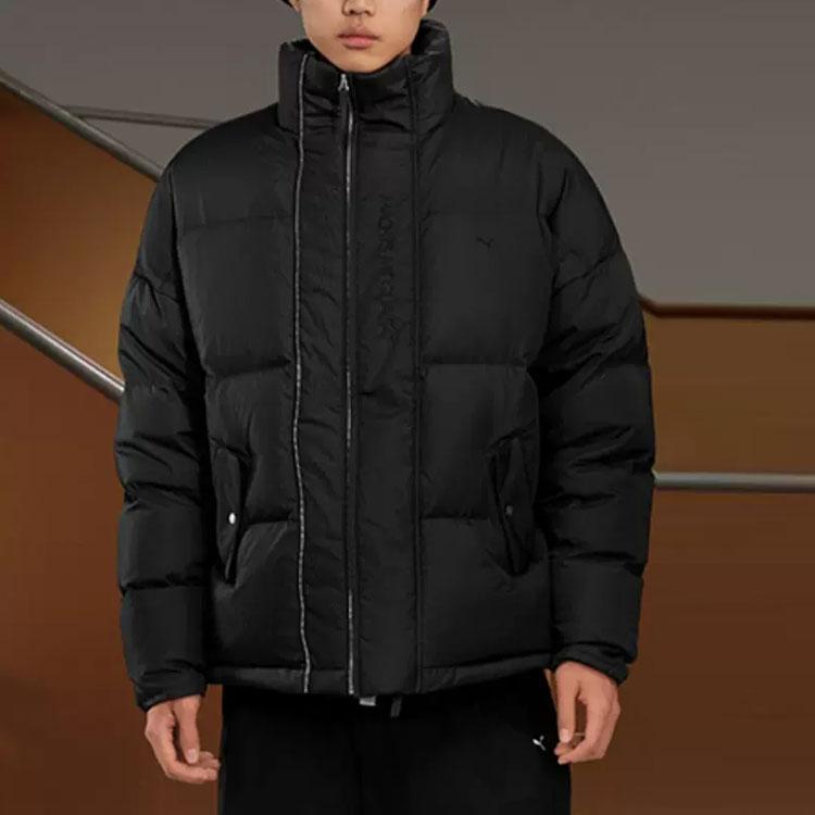 Puma MMQ Series Logo Print Пуховик на молнии Верхняя одежда унисекс Черный 536623-01