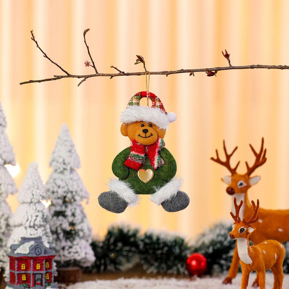 Рождественские плюшевые куклы-украшения, тканевые куклы-подвески, коллекция, рождественские маленькие подарки, украшения для рождественской елки, подвесные украшения