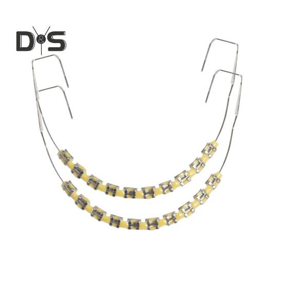 Temporary Tooth Decoration with Metal Wires Brackets Orthodontic Ligatures Orthodontists Explain Dental Students Practice Props