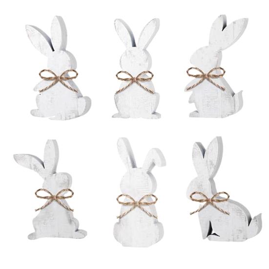 1 Набор Пасхальный Кролик Настольная Табличка Фермерский Рустикальный Декор Кролика Дом Офис Весна Пасхальный Праздник Вечеринка Центральное Украшение Стола