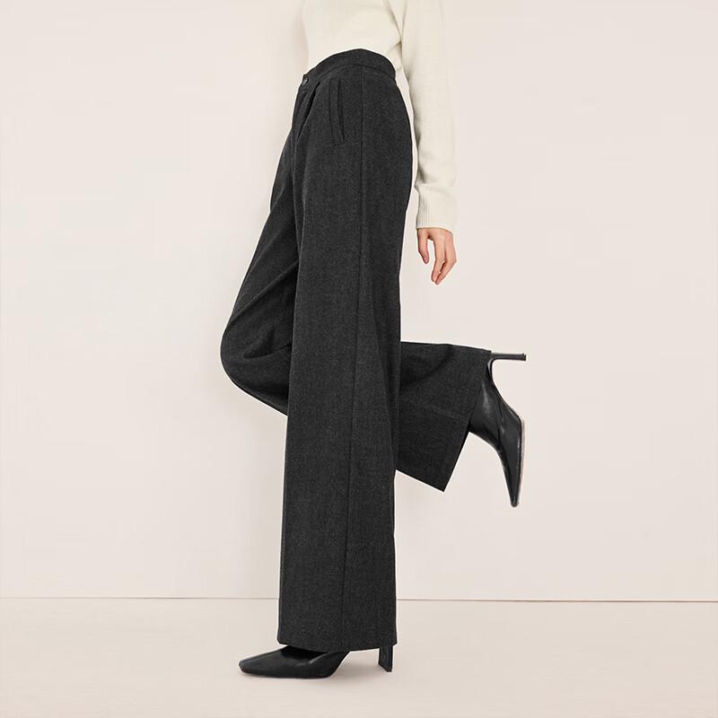 Xiangying Women's Draped Wide-Leg Suit Pants