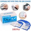 100pcs Portable Glasses Wet Wipes Disposable Lens Wipe Cleaning Wet Wipes Mobile Phone Screen Lens Wet Wipes LXY