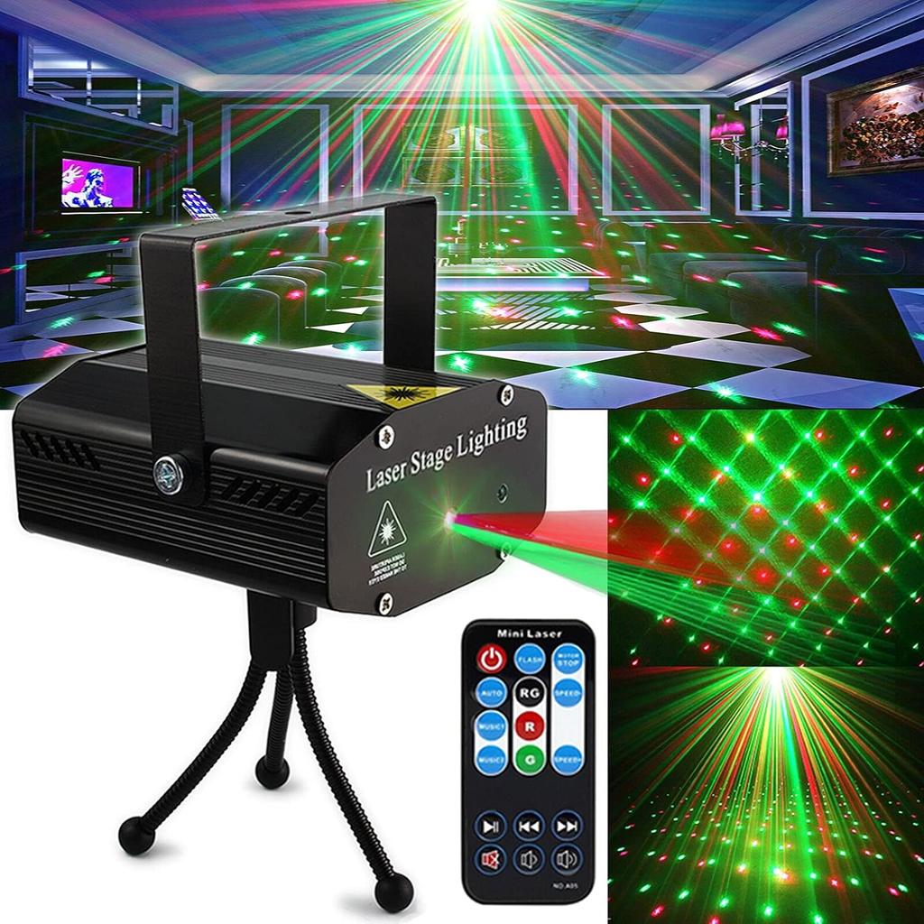Sound Activated Party Lights,Disco DJ Lights Strobe Light Rave Stage Light Projector Effect Club Light With Remote Control for Home Parties Show