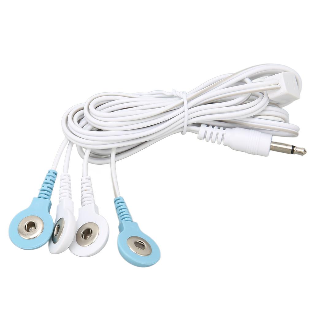 4 In 1 Electrotherapy Electrode Electric Shock Wires Cable for Tens Massager