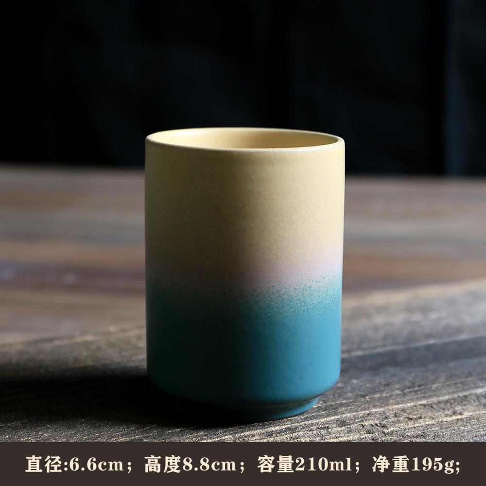 Ресторанная кофейная чашка Kiln Японские керамические кружки Кофейные чашки Большая чашка для воды Японская простая градиентная кружка Посуда для напитков Кухня