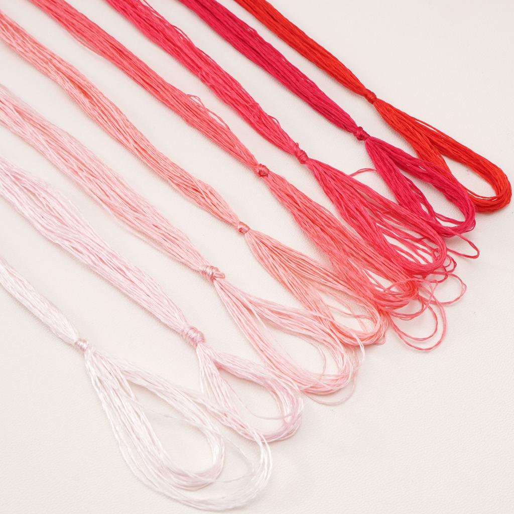 8шт x 20м шелковая нить с низкой круткой для изготовления украшений из бархатных цветов своими руками