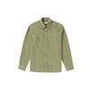 Solid Color Polo Sports Casual Long Sleeve Shirt Men Shirts Gray-Green A6895-590