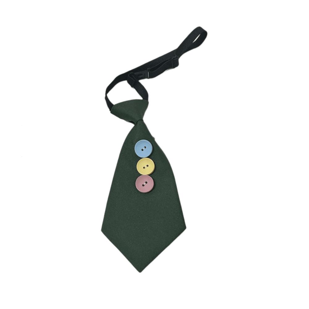 Multicolor Lazy Neckties Colorful Buttons Rubber Band Tie Creative Shirt Tie School Uniform