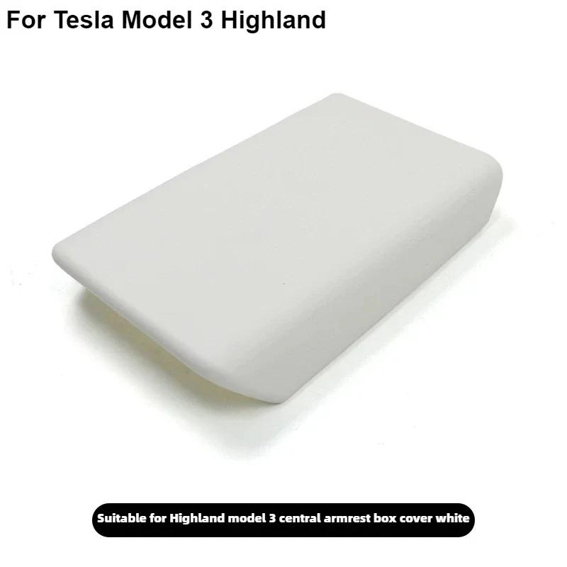 Для Tesla Model 3 Y 2024 2024 Аксессуары Подлокотник Защитная крышка коробки Белый Мягкий TPE Центральная консоль Панель Pad Model3 Highland