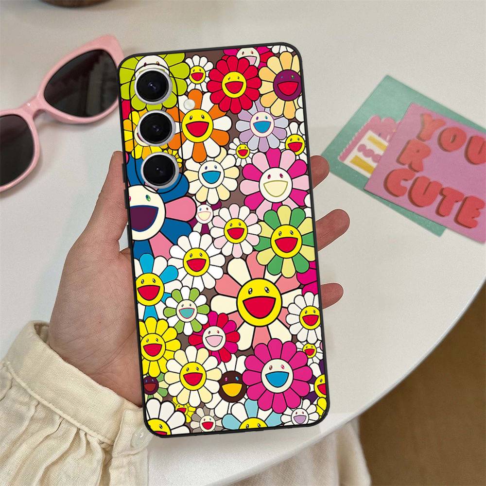 Чехол для телефона T-Takashi Flower M-Murakami для Samsung S 24 Fe 25 Ultra Plus 20 Lite 21 30 22 23 24 22 Ultra 5G Fundas