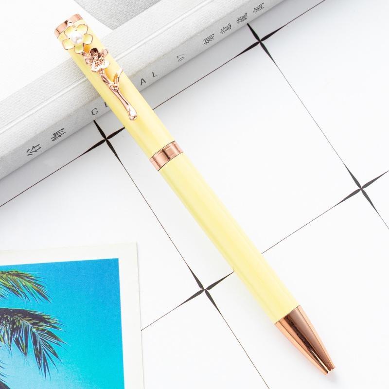 1 шт., модные красочные цветочные клипсы, шариковая ручка, школьные канцелярские принадлежности для студентов, канцелярские принадлежности