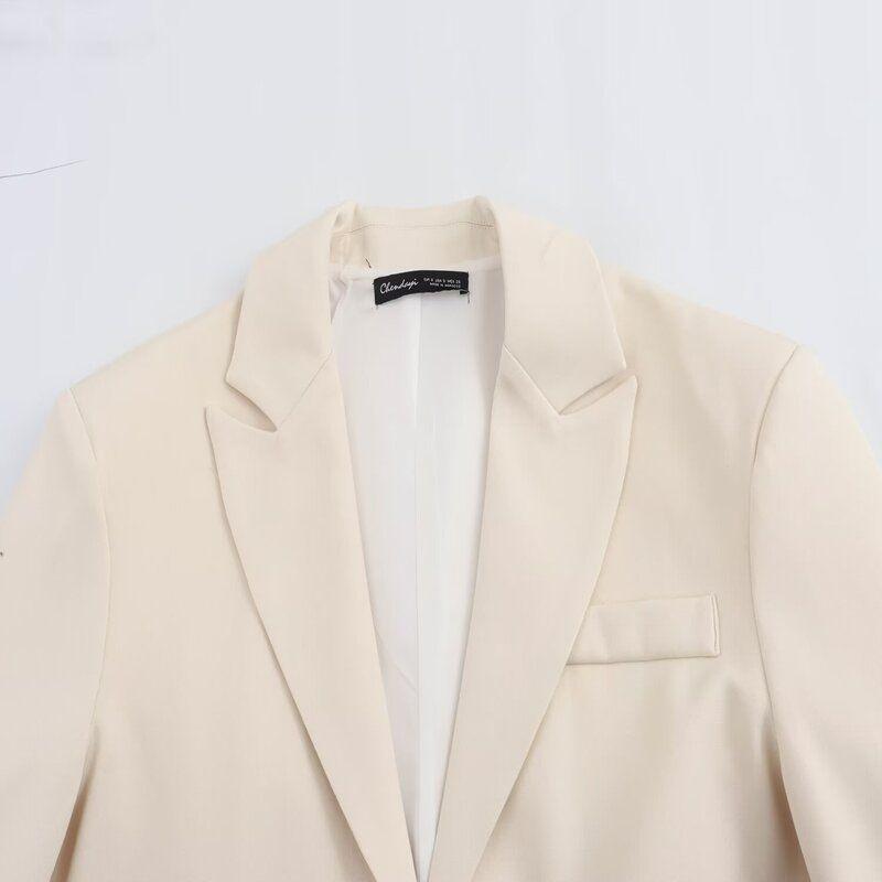 Fashion Style 2024 Spring New Arrival Women's Clothing Slim Looking Easiest for Match Loose Temperament Long Sleeve Suit Coat 2010781