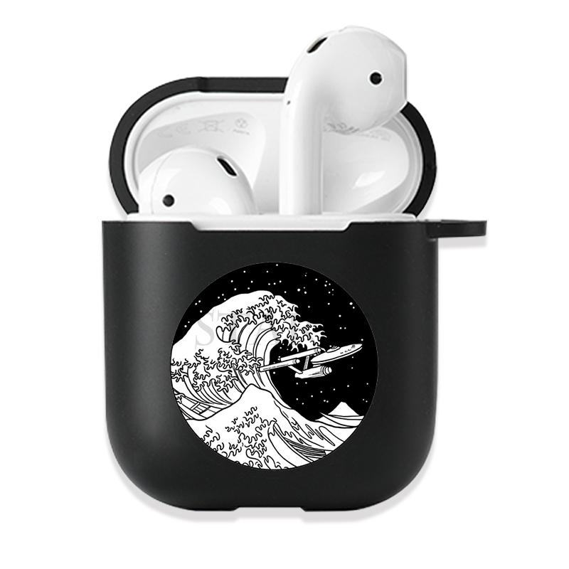 Мягкий черный силиконовый чехол для Apple Airpods Pro 3 2 1 The Great Wave of Kanagawa Bluetooth, беспроводные чехлы для наушников Airpod Cover