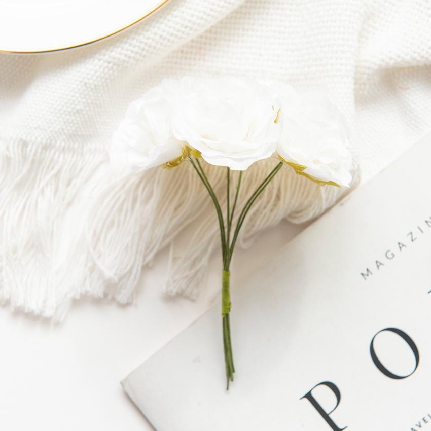 18 шт. Искусственные цветы Мини шелковый букет Свадебный декоративный DIY Венок Рождественское украшение Ваза для дома сада Скрапбукинг