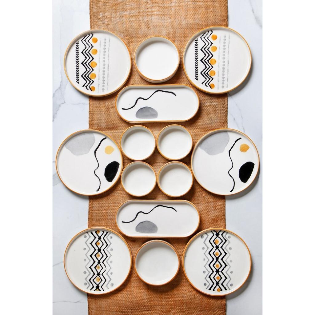 Axial 14 Piece Stackable Breakfast Set Presentation Plate