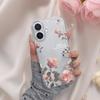 Pink Rose Transparent Phone Case for Apple iPhone 13/14 Pro Max/15/16 Pro/17