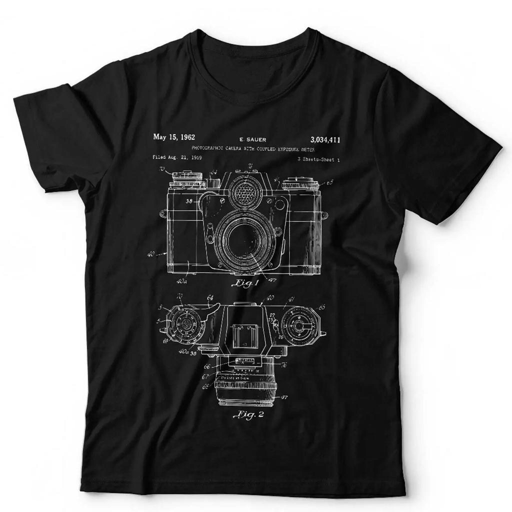 Camera Patent Tshirt Unisex Kids Photo Photographer Film Pro Journalist