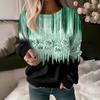 Women's Long Sleeve Tops Fashion Loose Casual Shirts 3d Floral Printed Round Neck T-Shirts Streetwear Tops Autumn And Winter