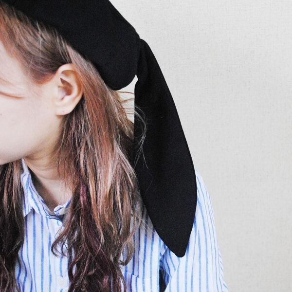 Li Bai soft girl hat rabbit ear beret female sweet cute bud hat young black painter hat