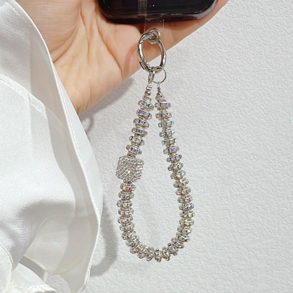 Противопотерянный шнурок для мобильного телефона, цепочка для мобильного телефона со стразами, ремешки на запястье для телефона, аксессуары для сумки