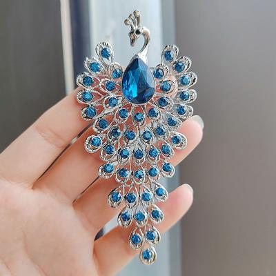 Популярная антибликовая булавка для корсажа в виде павлина со стразами, аксессуары для одежды, ретро-брошь в виде феникса