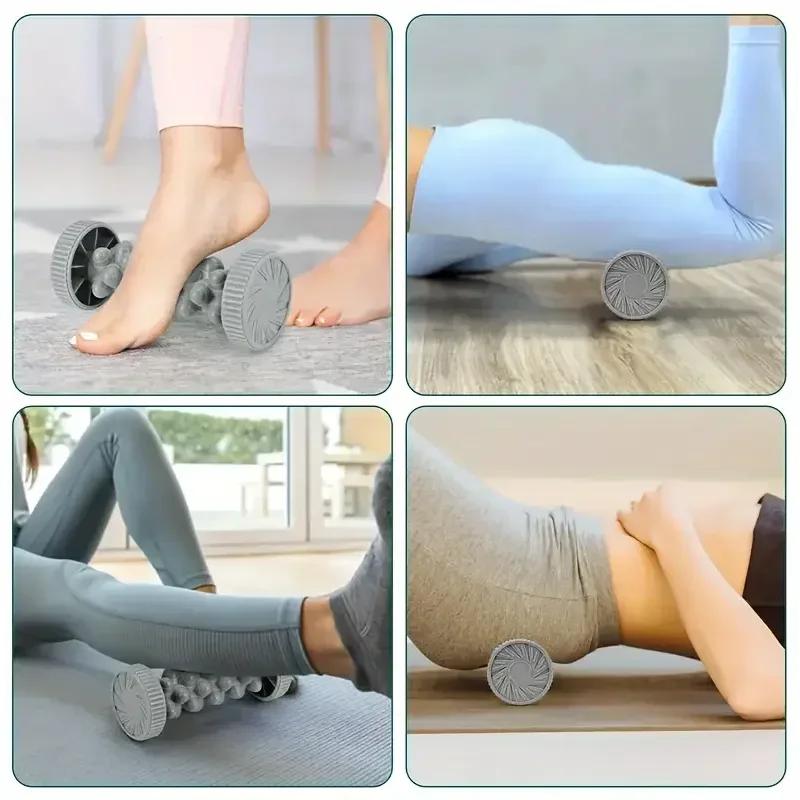 Foot Massager Roller Yoga Massage Plantar Fascia Roller Fitness Muscle Relaxation Rolling Stick Plastic Manual Foot Massager