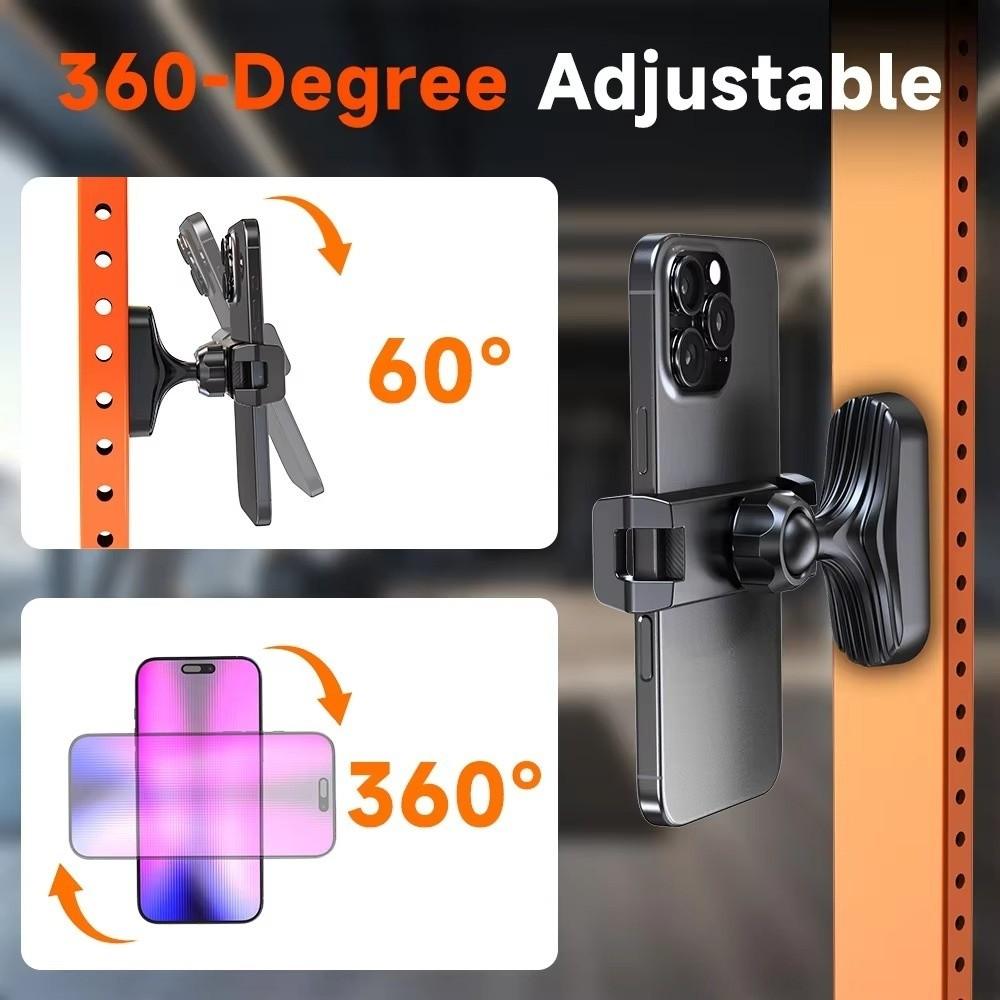 Adjustable Magnetic Phone Holder Phone Holder Clamp Gym Forklift Kitchen