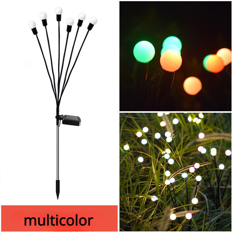 Солнечная лампа-светлячок, уличная водонепроницаемая светодиодная садовая лампа для лужайки, тряска ветра, солнечный свет, пейзаж, украшение двора, террасы