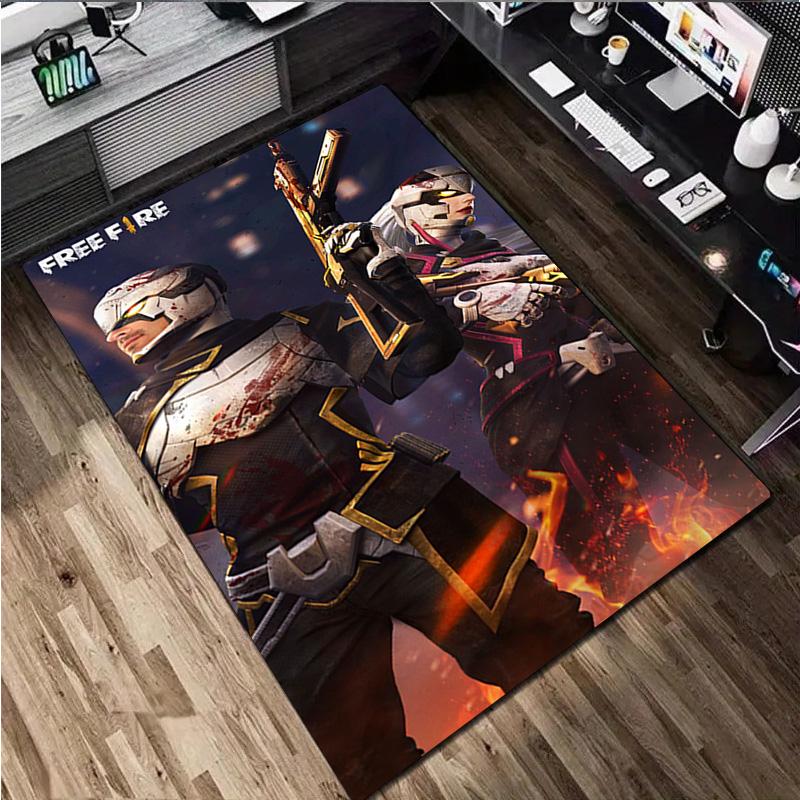 1Pc Free Fire Print Rug - home decoration Carpet For Living Room Bedroom Flooring Computer Chair Area Rug