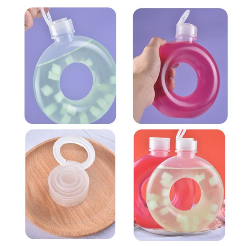 1P 500 мл креативная спортивная бутылка для воды Donut модная портативная дорожная бутылка для воды для отдыха на открытом воздухе термостойкая кольцевая чашка для чая