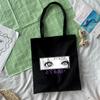 Japanese Eye Anime Canvas Bag Cartoon Ulzzang Casual Fashion Female Large Capacity Canvas Hip Hop Harajuku College Shoulder Bags