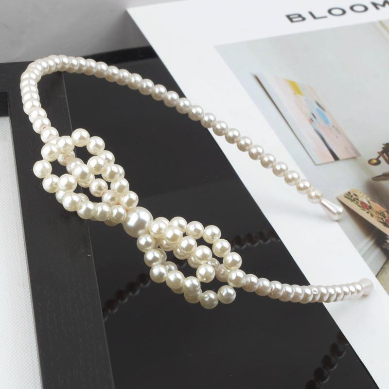 "Корейский стиль жемчужная свадебная повязка на голову - Модный аксессуар ручной работы"