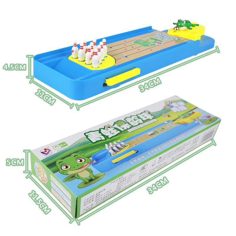 Мини-лягушка-боулинг-игрушка: Творческая детская развивающая игра с пусковой площадкой
