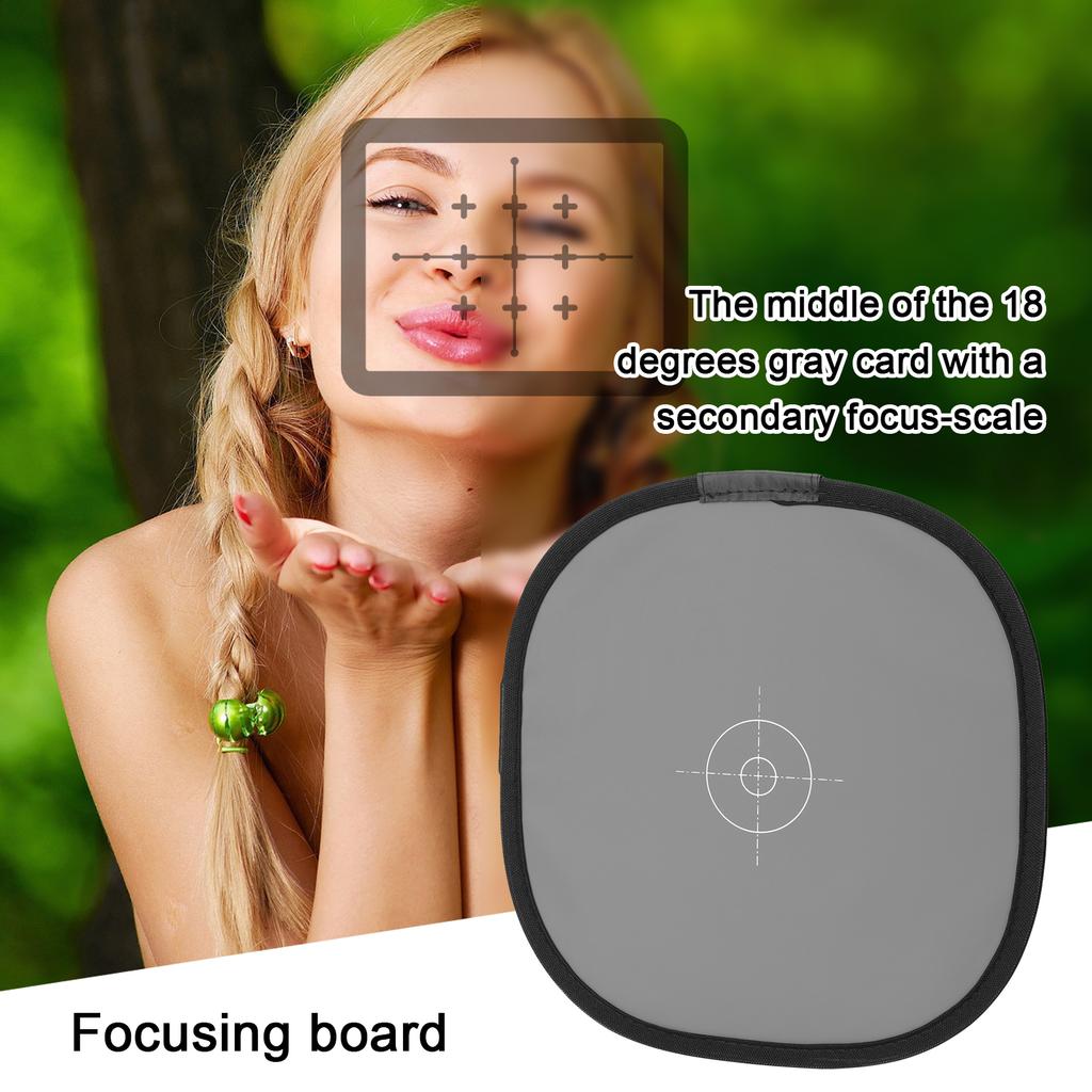 300mm Portable Photography Reflector Gray and White Balance Card Photographic White Balance Focus Board Photography