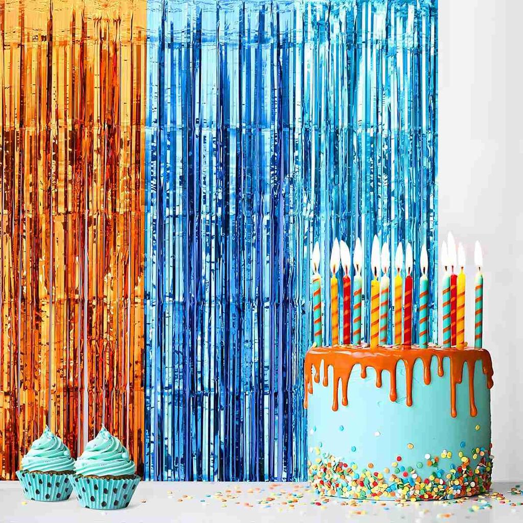 1X2M Радужная фольга бахрома занавески мишура металлические ленты для дня рождения свадьбы девичника единорог вечеринка украшение фон