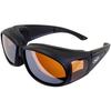 Global Vision Outfitter Motorcycle Riding Safety Matte Black Driving Mirror ANSI Sunglasses, Frame, Lens, Z87.1+
