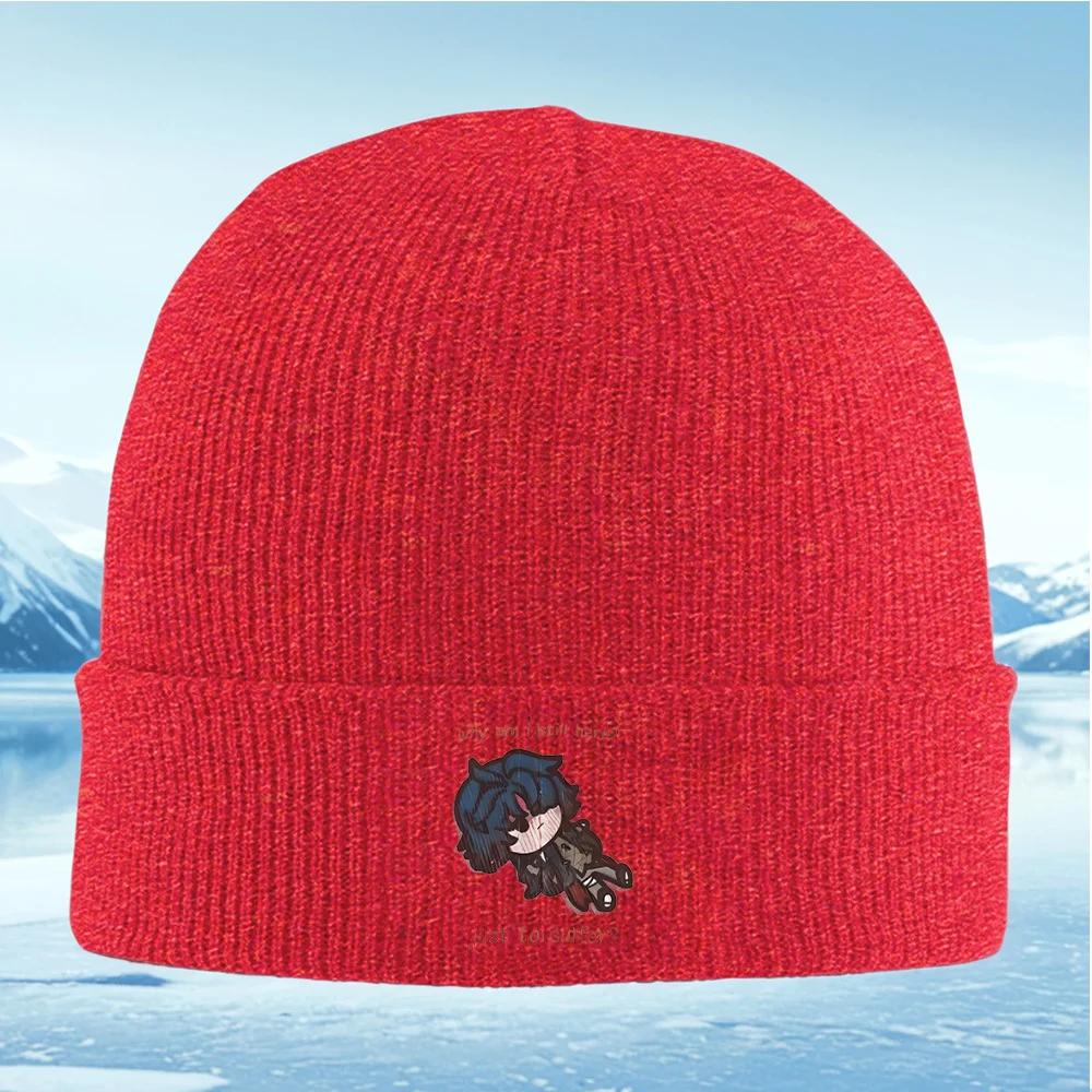 Sad creature with painful expression Unisex Women Unisex Knitted Hat Beanie Pullover Cap Winter Thermal Warm Christmas Outdoor Cycl