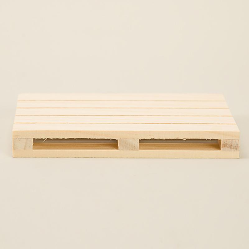 1 Pc 12*8*2cm Mini Wooden Pallet Beverage Coasters Insulation Pad Cup Coaster Pot Mat