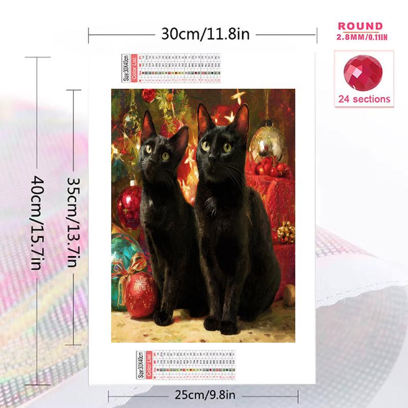 Bombay cat Pattern 3pcs 100% Round Full Drill 5D DIY Diamond Painting Embroidery Cross Stitch Rhinestone Décor