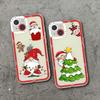 New Year Gifts Snow Elk Merry Christmas Phone Case for IPhone 13 12 11 14 Pro Max Mini 14 Plus 12MINI Creative Transparent Cover