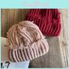 Color With Solid Hole Knitted Hat For Men Women Winter Street Headgear Fashion
