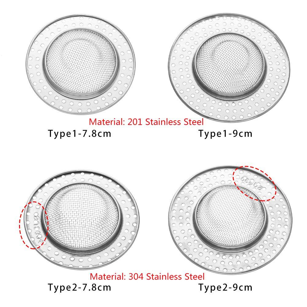 Stainless Steel Hair Clean Up Sewer Anti Clog Mesh Trap Waste Catcher Sink Strainer Drain Filter