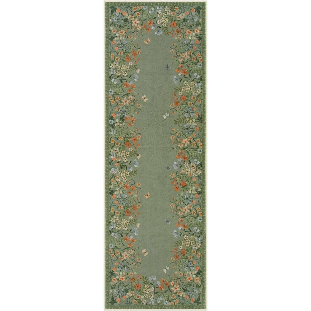 Ковровая дорожка для прихожей, длинный ковер, машинная стирка, складной, нескользящий коврик для пола, весенние цветы, ковры для украшения дома для гостиной