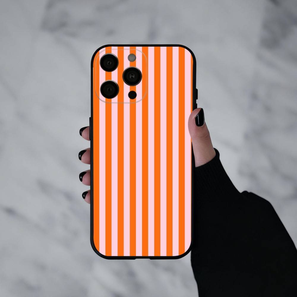 S-полоски Color-Blocking Арт P-узор Чехол для телефона Для iPhone 17pro,16,15,14,13,12,11 Plus,Pro Max,XS,Мягкий силиконовый Черный чехол