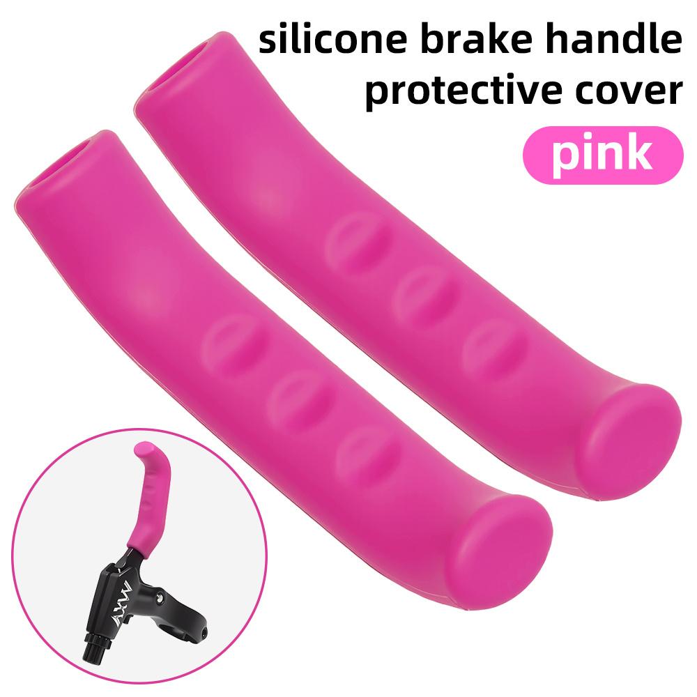 Bike Brake Lever Grip Purple Red Blue Green Pink Silicone Protector For Mtb Bmx Scooter Bike Levers Cover Bicycle Accessories