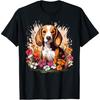 Cute Beagle Spring Flower Garden Beautiful Nature Puppy Dog T-Shirt for Men Women Girls Kids
