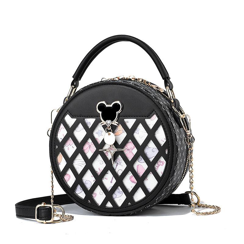 Производитель 2025 новая маленькая круглая сумка модный взрыв женская универсальная нишевая сумка через плечо на одном плече женская цельная прическа