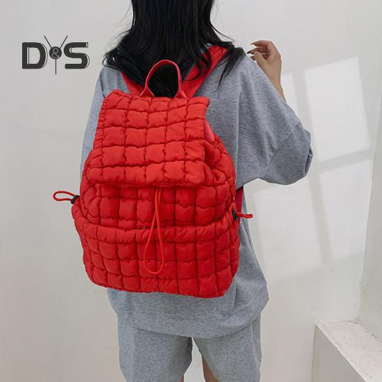 18л стеганый рюкзак для женщин пуховик походный рюкзак верхний клапан затягивающийся рюкзак подкладка дорожная сумка облако спортзал