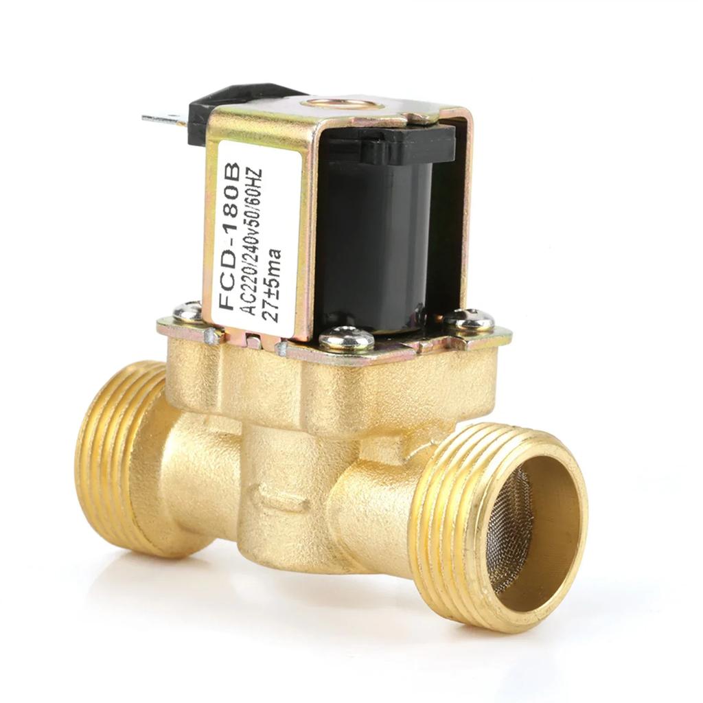 G3/4 2 Way Water Inlet N/C Normal Closed Pressure Electric Valve Solenoid Valve Electric Solenoid Valve AC 220V FCD‑180B